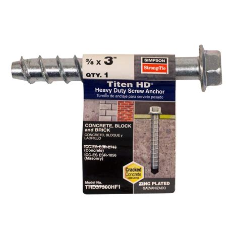 3/8 x 4 Titen HD Heavy.